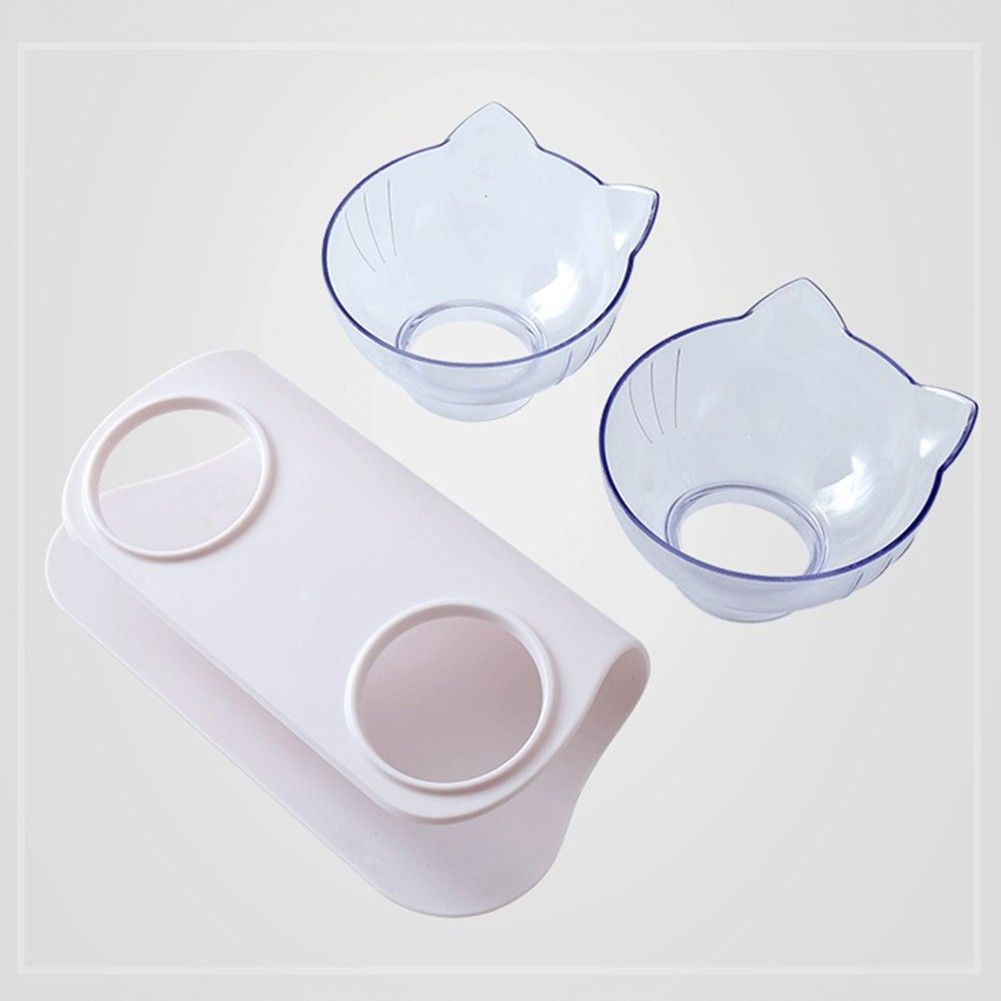 New Pet Antiskid Double Bowls With Raised Stand Pet Food And