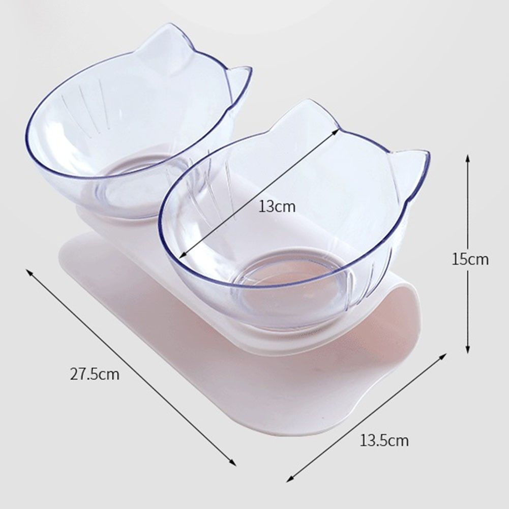 New Pet Antiskid Double Bowls With Raised Stand Pet Food And