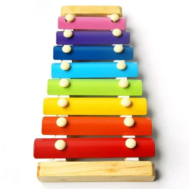 Wooden 8 Tones Multicolor Xylophone Wood Musical Instrument Toys For Baby Kids Wood Musical Instrument Toys Accessories DIN889