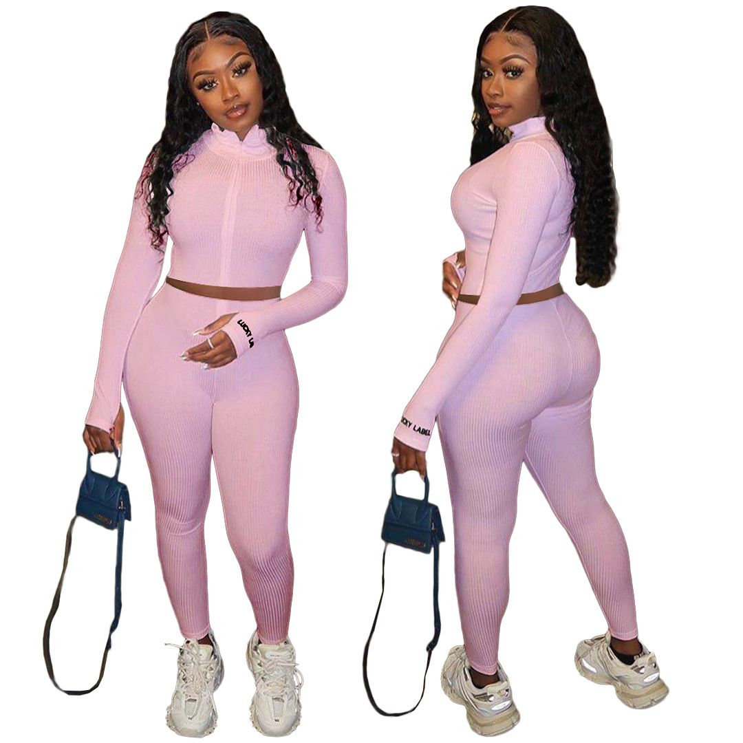 Women's Sport Top And Bottom Set Pink