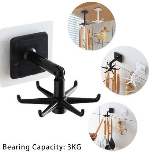 Wall Hook Rotating Hook 2pcs Kitchen Cabinet Storage