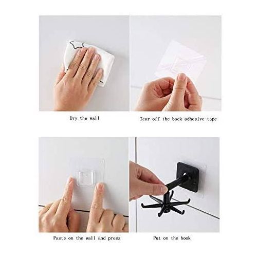 Wall Hook Rotating Hook 2pcs Kitchen Cabinet Storage