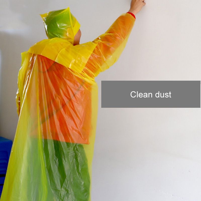 100 PCS Disposable Windproof Dustproof Environmental Protection Multifunctional Raincoat