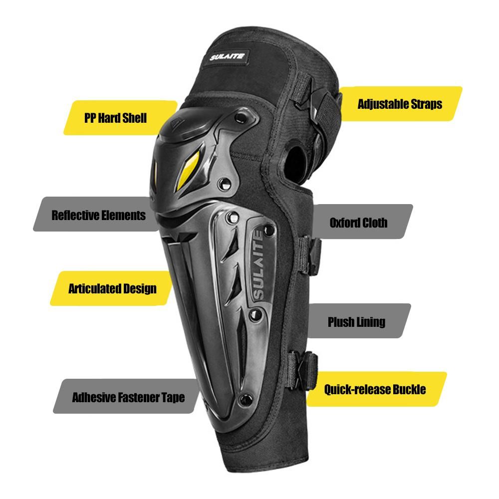 Motorcycle Knee Pads Elbow Pads Set Anti-Slip Windproof Elbow Knee Guards Protection Armor for Cycling Racing Motorcross Protective Gear