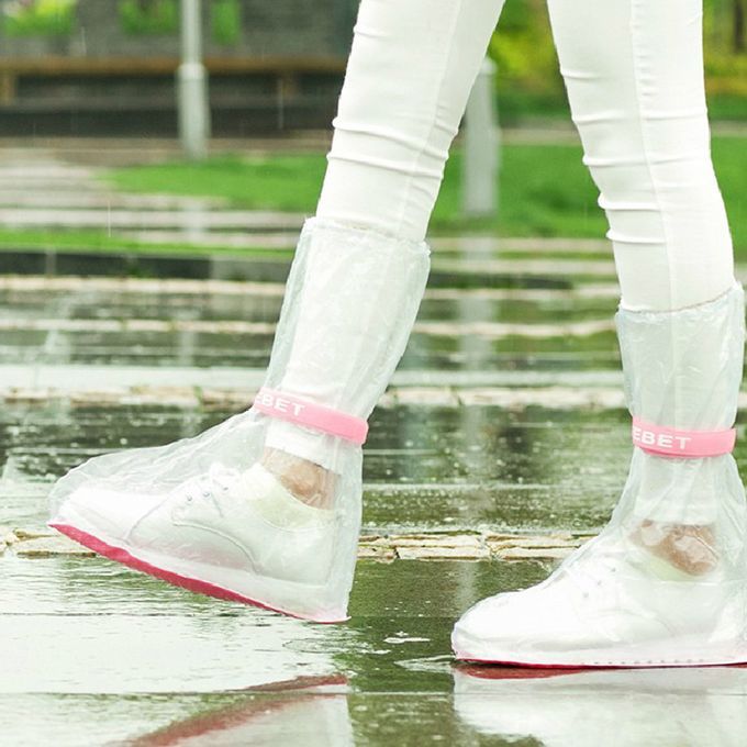 1 Pair Outdoor Waterproof Non-slip Overshoes-Transparent
