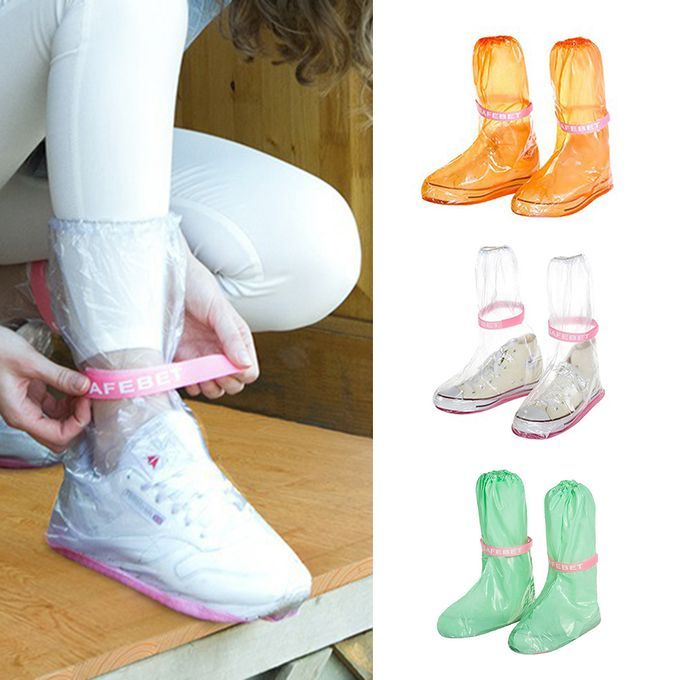1 Pair Outdoor Waterproof Non-slip Overshoes-Transparent