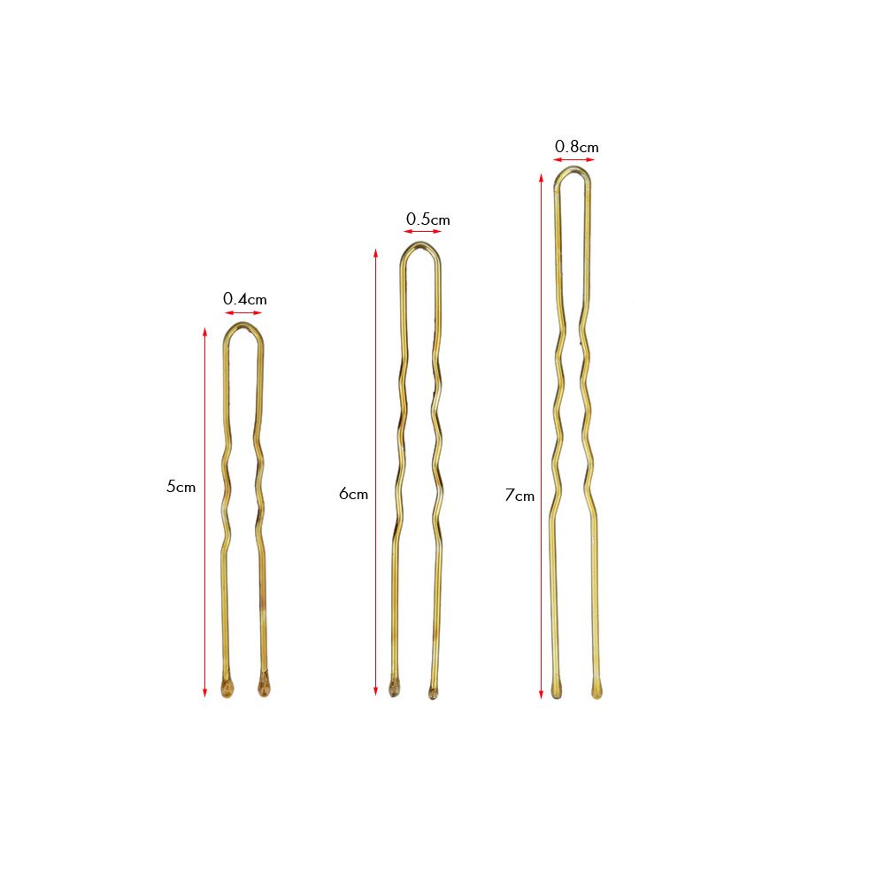 300Pcs Golden Bobby Pins Thin U Shape Hairpins Women Hair