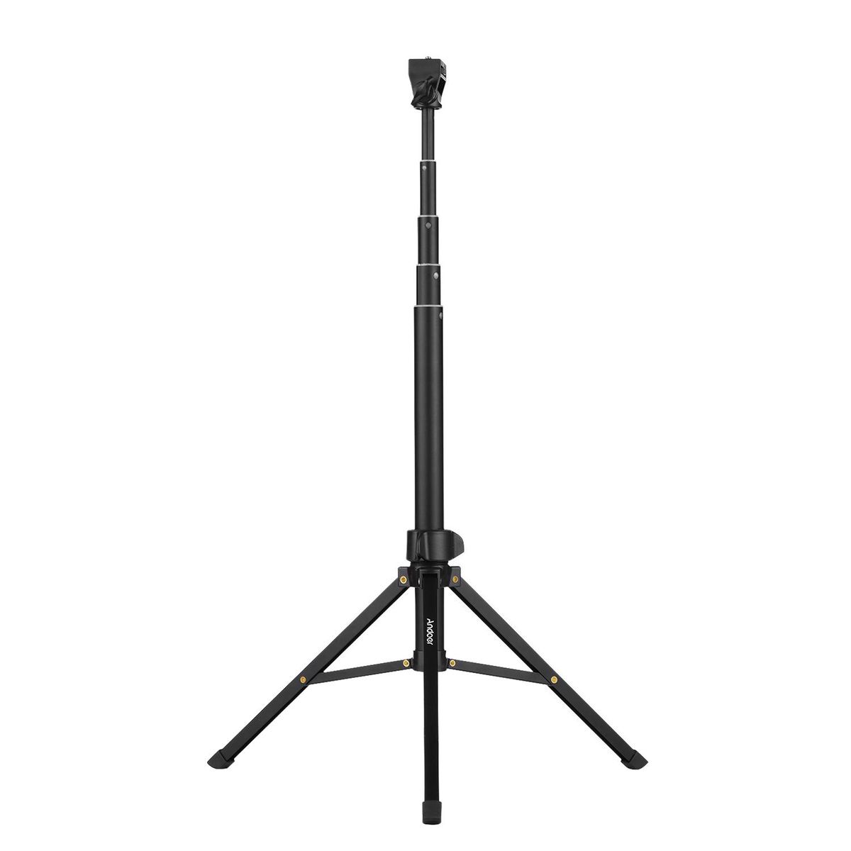 Andoer 1.5m/59in 2-in-1 Tripod Stand + Extendable Selfie Stick Aluminum Alloy with Phone Holder Remote Shutter Compatible with iPhone Android Phones for Selfie Group Photo Live Streaming
