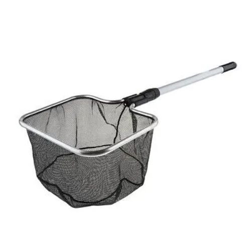 Multipurpose Metal Fish Net - 16 Inches By 16 Inches Net Space - 3FT Stretchable Long Handle