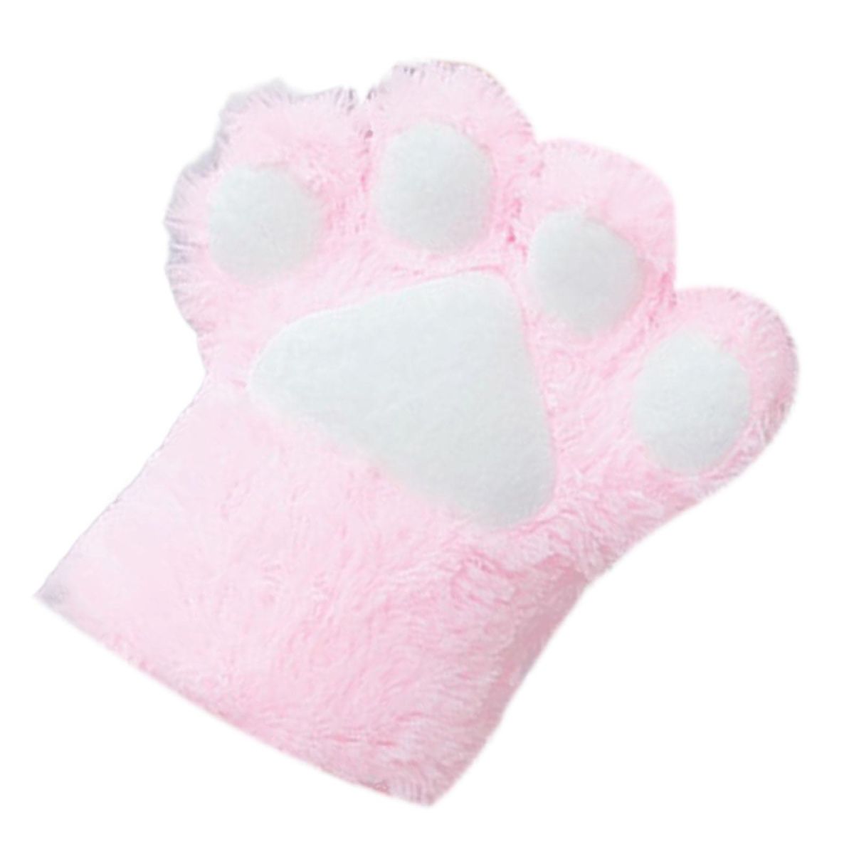 1Pcs Fluffy Mittens Ladies Outdoor Animal Paw Pink