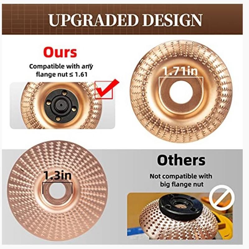 5PCS Wood Carving Disc Set & Universal Grinder Wrench Wood