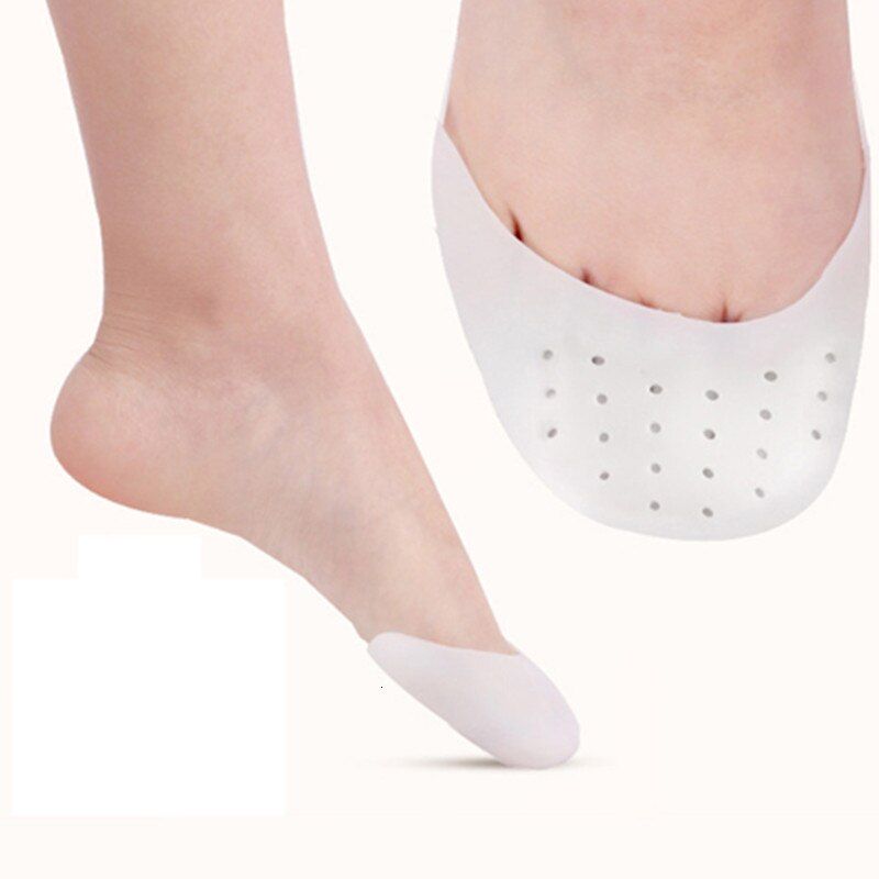 2pcs Feet Finger Protector Silicone Pointe Toe Cap Cover For Toes Soft Pads Protectors For Pointe Shoes Feet Care Tools-white 2pcs