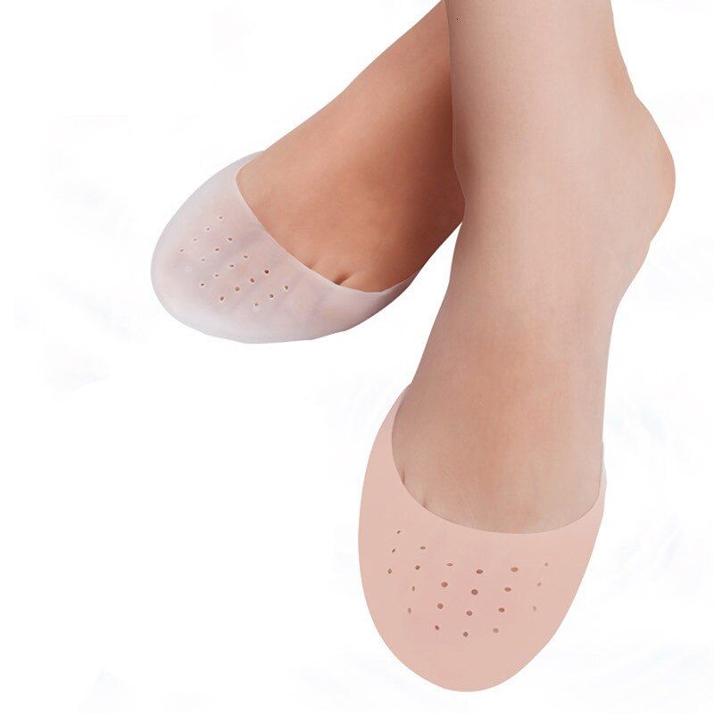 2pcs Feet Finger Protector Silicone Pointe Toe Cap Cover For Toes Soft Pads Protectors For Pointe Shoes Feet Care Tools-white 2pcs