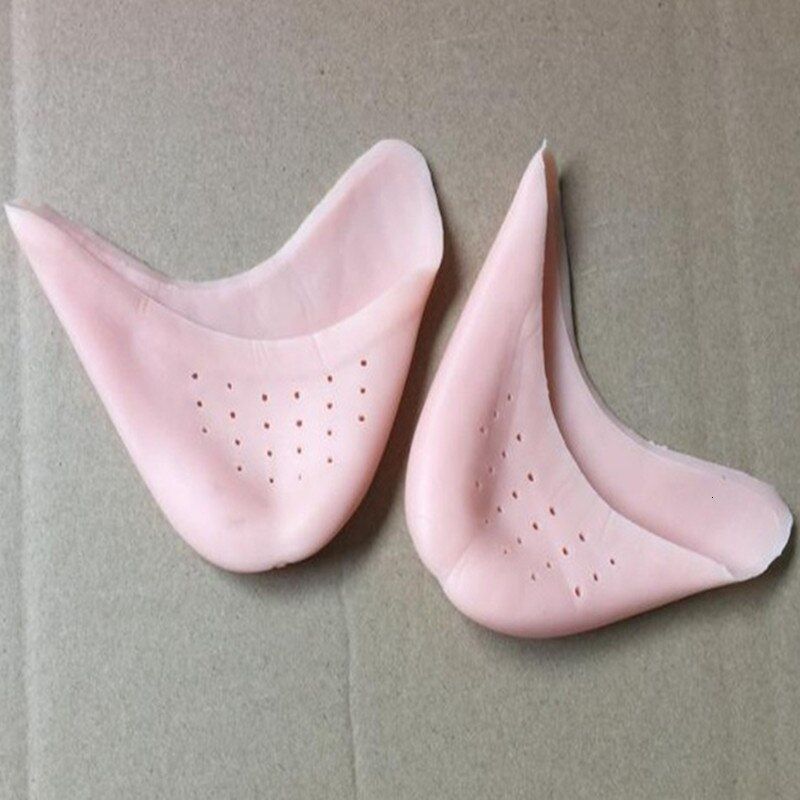 2pcs Feet Finger Protector Silicone Pointe Toe Cap Cover For Toes Soft Pads Protectors For Pointe Shoes Feet Care Tools-white 2pcs