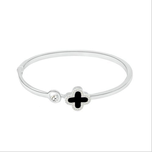 2-in-1 Lucky Four-leaf Clover Bracelet - Rose Gold/Silver