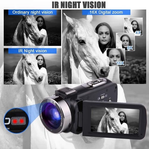 Night Vision Touch Screen Remote Control Digital Video Camera
