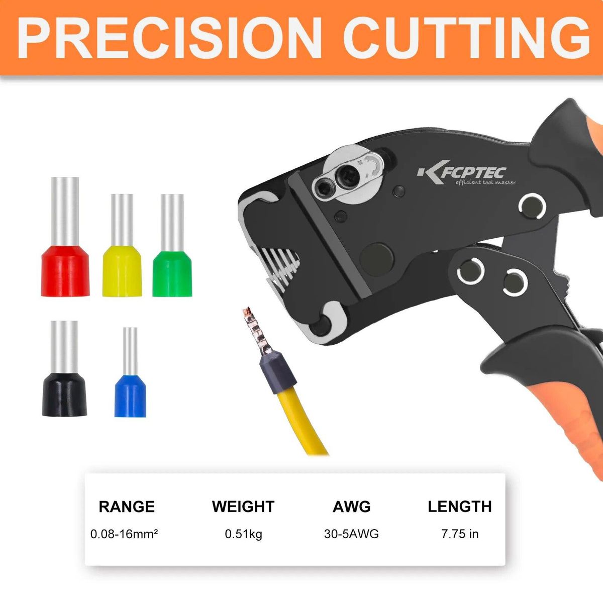 Tubular Terminal Crimping Tools Adjust Knob Control Crimping
