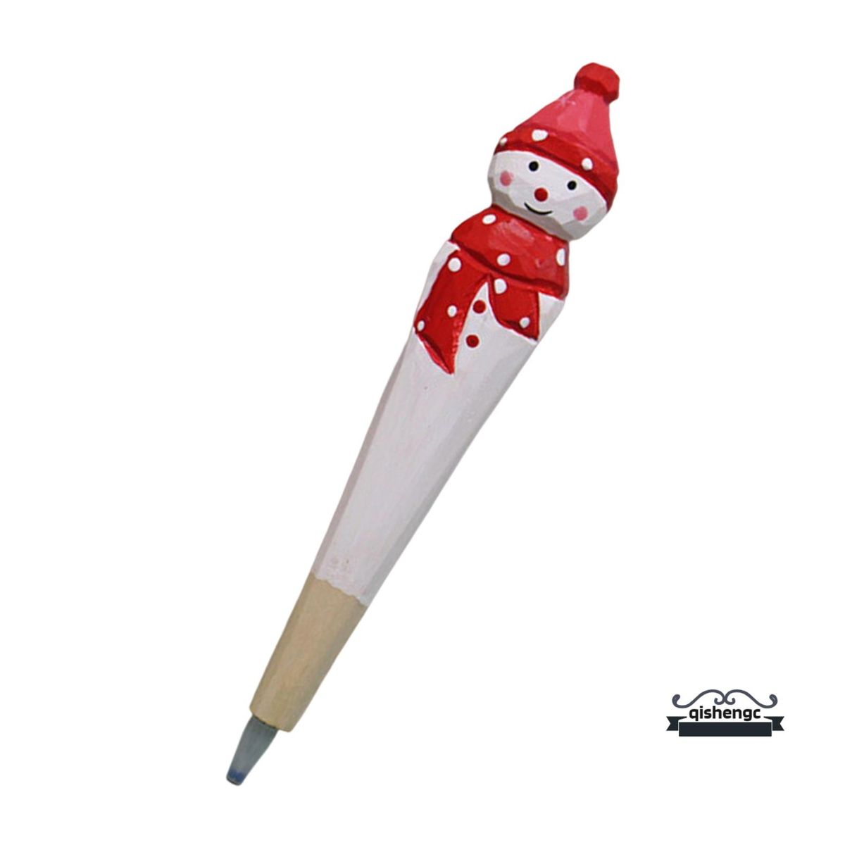 Wood Carved Cartoon Animal Ballpoint Pen Cute Christmas