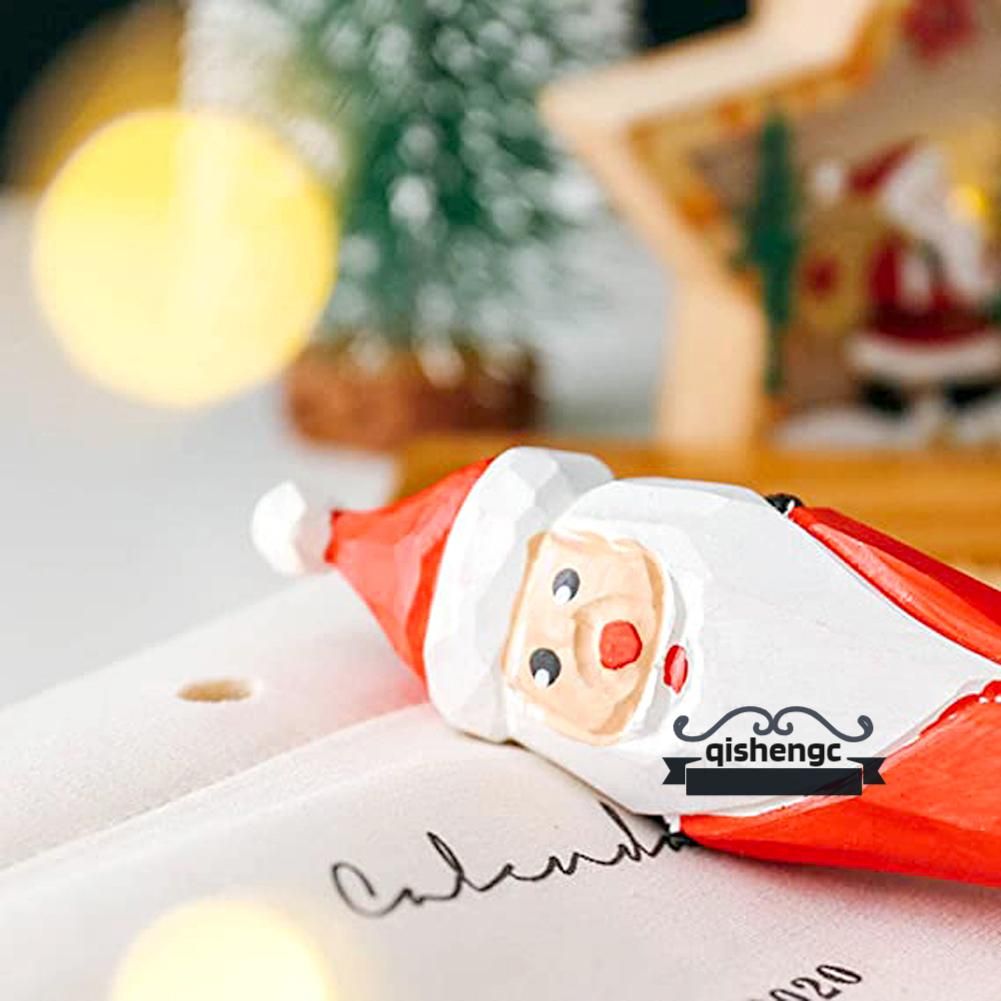 Wood Carved Cartoon Animal Ballpoint Pen Cute Christmas