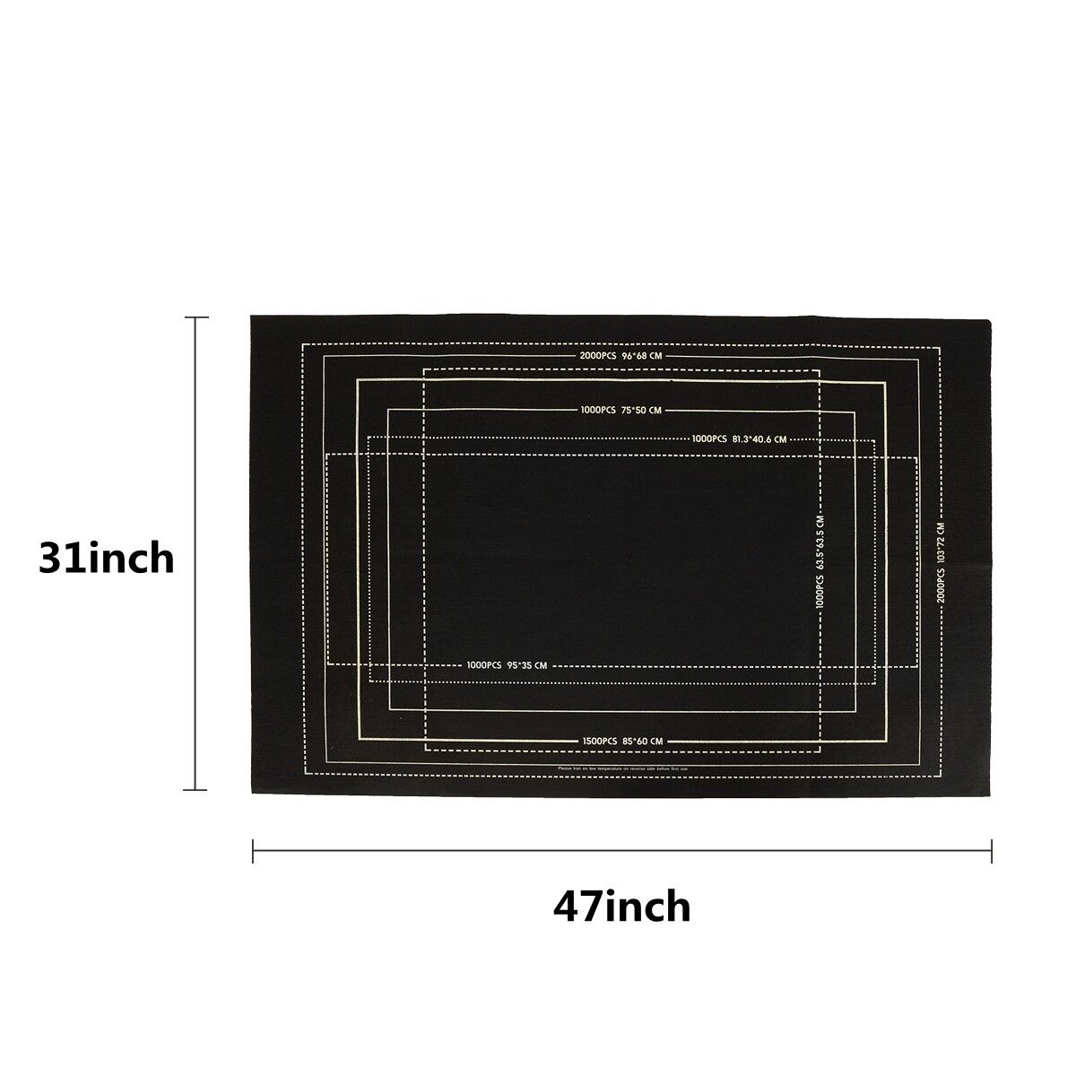Black Jigsaw Storage Blanket Jigsaw Storage Mat Felt Jigsaw Blanket 80x120cm With Tools For Up To 2000 Ppieces Puzzle Black