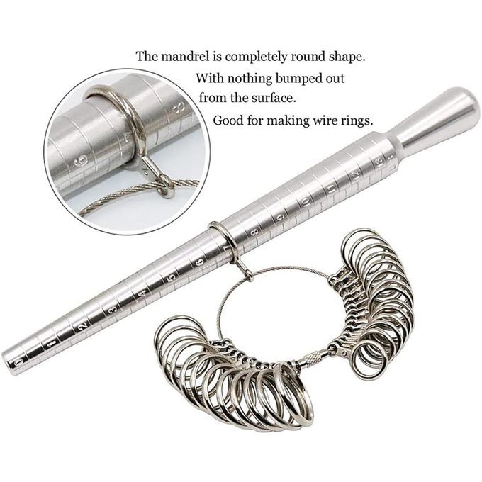 Metal Ring Sizer Measurement Finger Ring Gauge US Sizes Of 0 To13