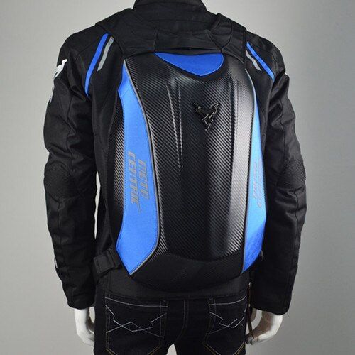 Motorcycle Bag Waterproof Motorcycle Backpack Carbon Fiber Motocross Racing Riding Helmet Bag Motorbike Knight Backpack HLS