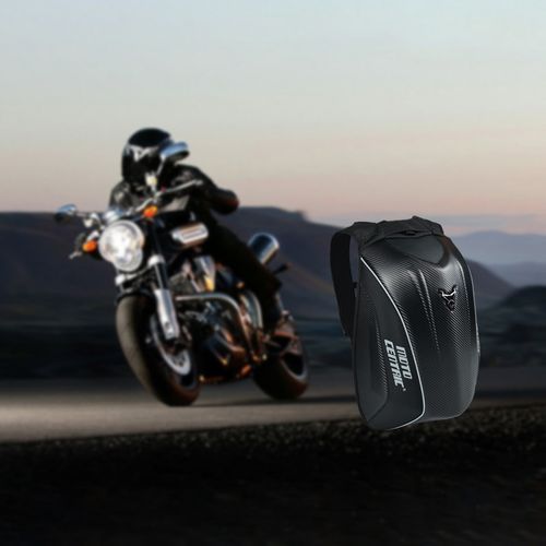 Motorcycle Bag Waterproof Motorcycle Backpack Carbon Fiber Motocross Racing Riding Helmet Bag Motorbike Knight Backpack HLS