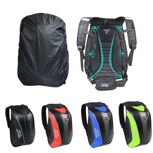Motorcycle Bag Waterproof Motorcycle Backpack Carbon Fiber Motocross Racing Riding Helmet Bag Motorbike Knight Backpack HLS