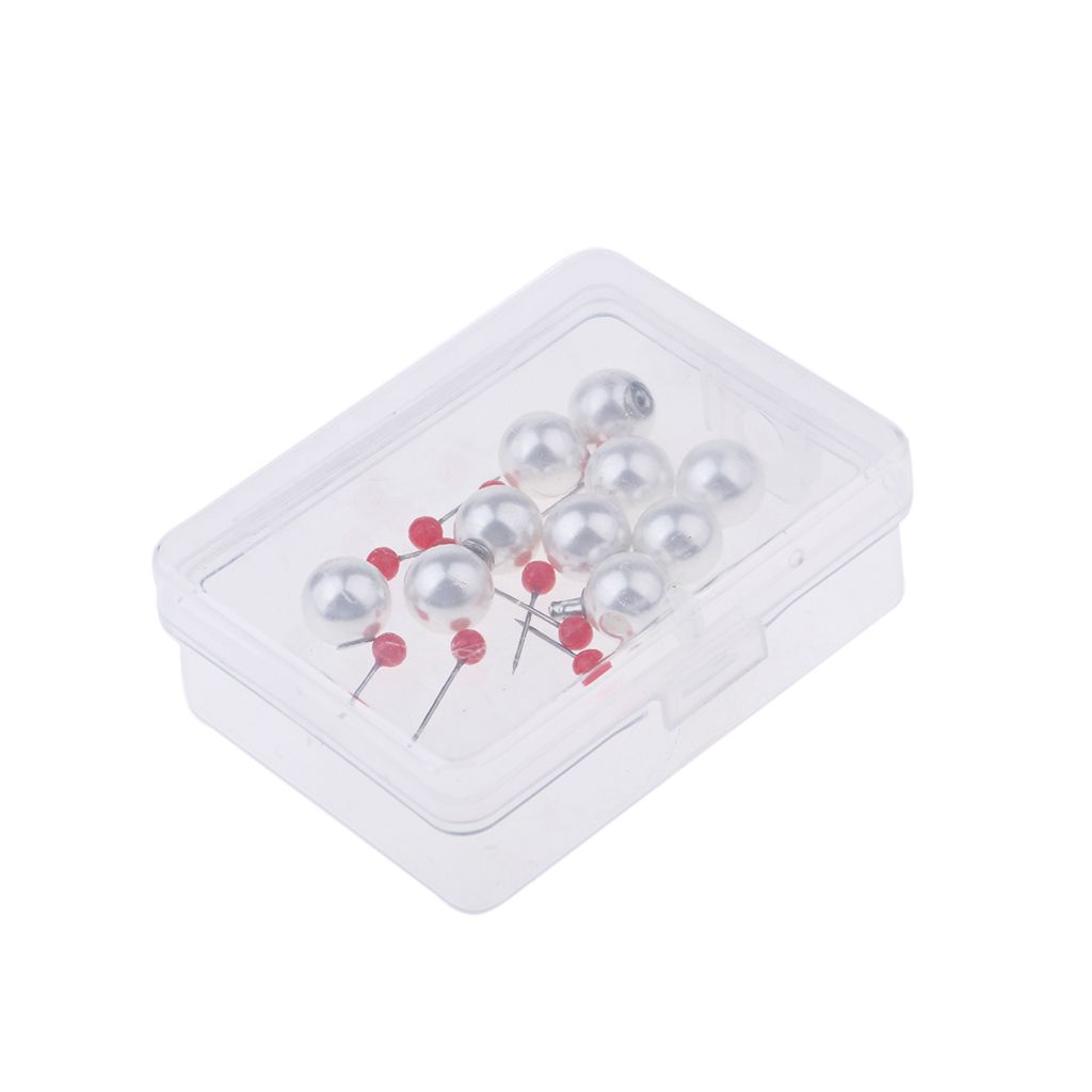 10x Safety Pear Head Pins With Back Locking Fixed Metal Plastic 4mm