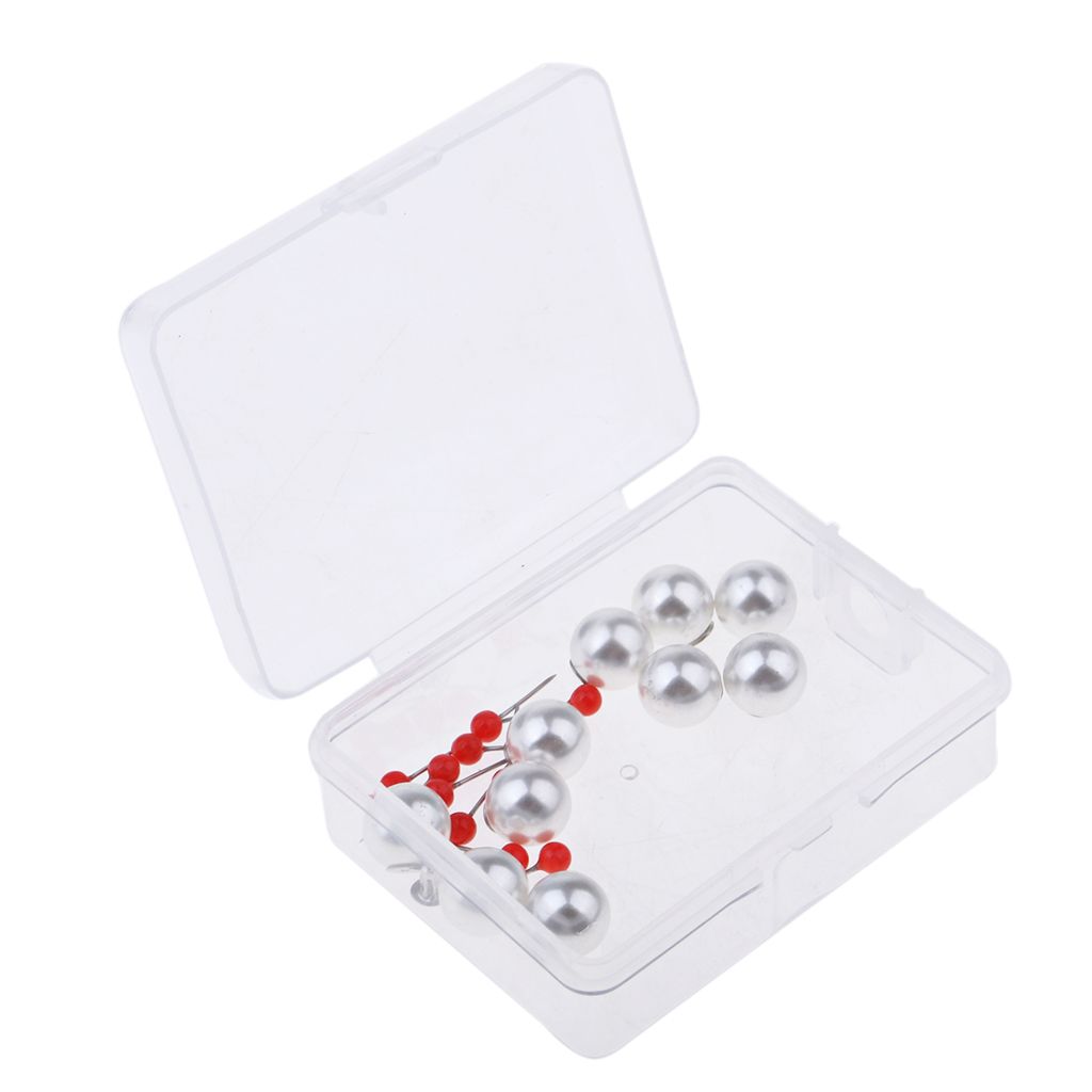 10x Safety Pear Head Pins With Back Locking Fixed Metal Plastic 4mm