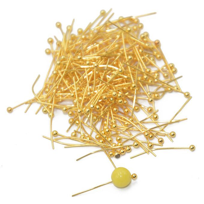 300x Brass Ball Pin Jewelry Findings Earring Necklace Headpins Eyepins
