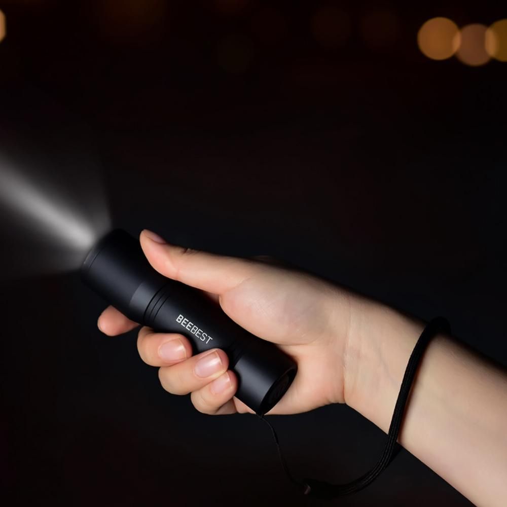 BEEBEST Portable Flashlight Lightweight AAA Batteries Flashlight SOS Portable Mini Rechargable 3 Lighting Mode Waterproof Flashlight Mini LED Flashlight For Camping Night Lighting