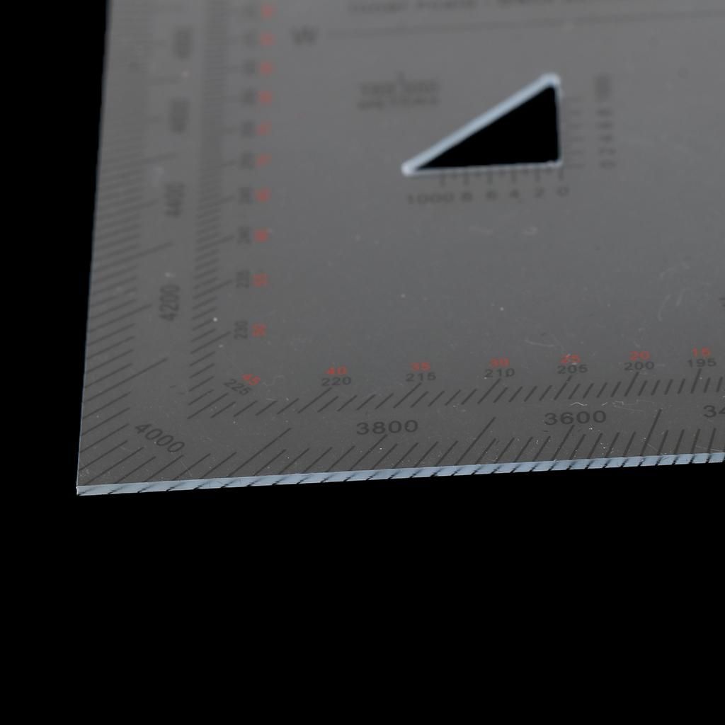 3X Acrylic  Triangle Scale Coordinate Topographic Reading