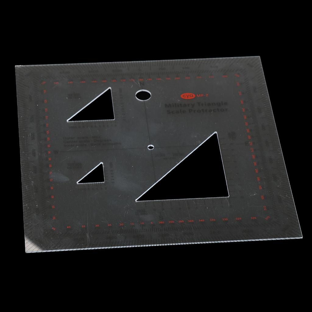 3X Acrylic  Triangle Scale Coordinate Topographic Reading