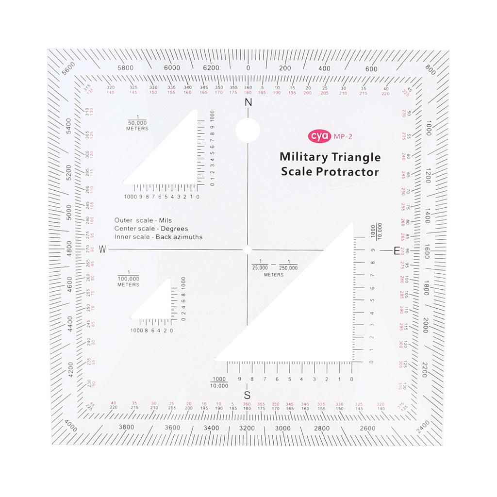 3X Acrylic  Triangle Scale Coordinate Topographic Reading