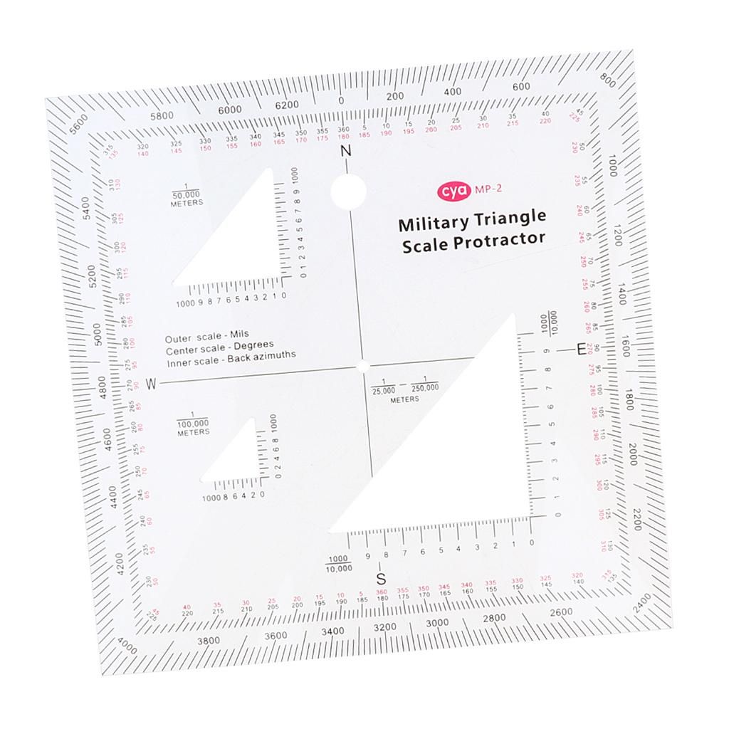 3X Acrylic  Triangle Scale Coordinate Topographic Reading