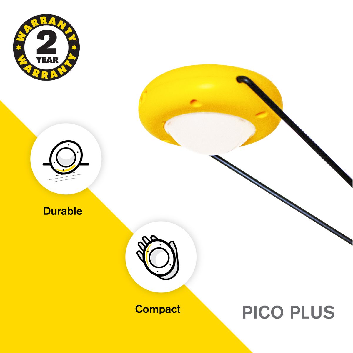 Pico Plus 50 Lumens Solar Portable Emergency Lamp - Yellow
