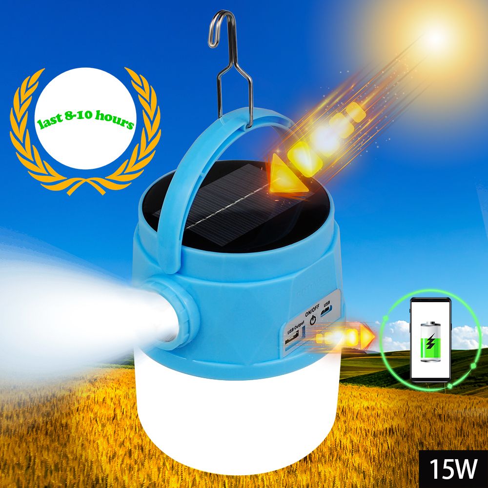 Rechargeable Lantern With Solar Panel+Flashlight+Power Banks