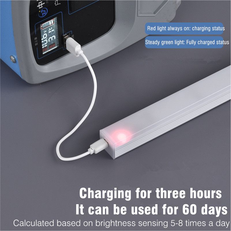 50CM LED Light Cabinet Light Rechargeable Motion Detector USB Night Light-Warm