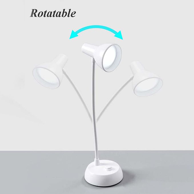LED Night Bedside Table Lamp Reading Light Recharge - White