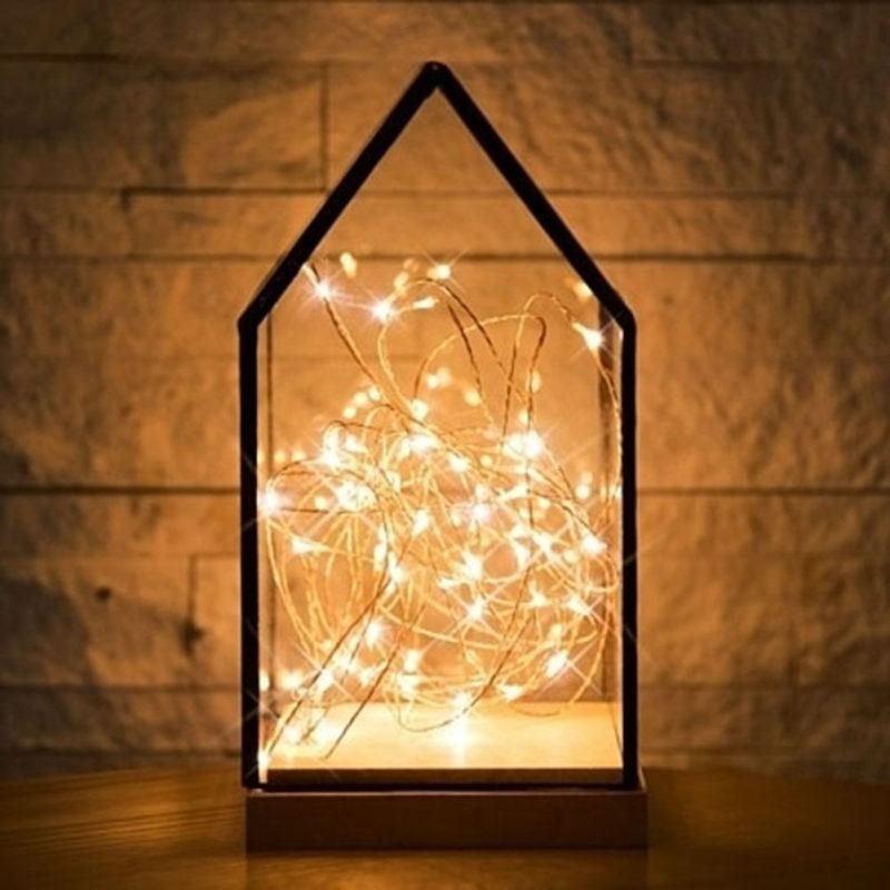 2Pcs Fairy Christmas LED String Lights Battery-Warm White