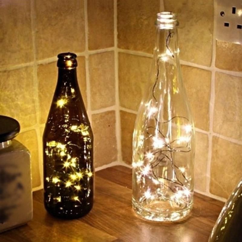 2Pcs Fairy Christmas LED String Lights Battery-Warm White