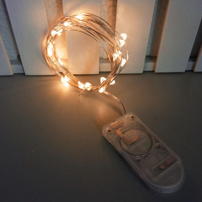 2Pcs Fairy Christmas LED String Lights Battery-Warm White