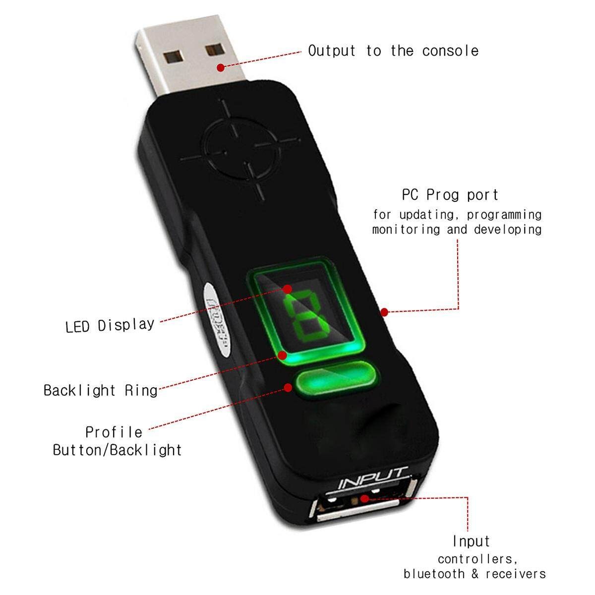Gaming Adapter Controller Add On For PS3/4 Xbox One 360 Xbox One Windows PC