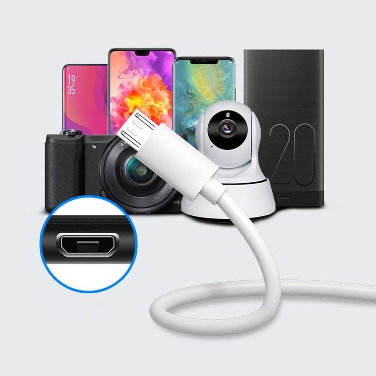 3A Micro USB Data Cable Fast Charging Power Line-