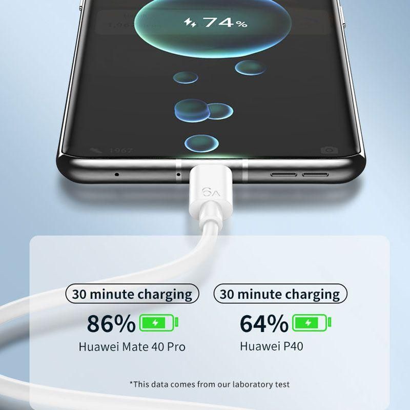 66w Usb Charger 6a Type C Usb Charge Cable For Huawei Ma USB