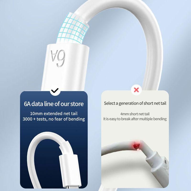66w Usb Charger 6a Type C Usb Charge Cable For Huawei Ma USB
