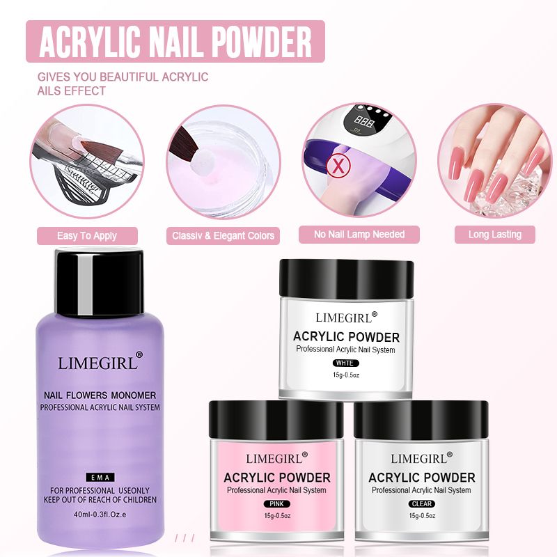 Acrylic Powder With Acrylic Liquid Manicure Set