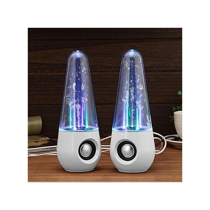 Bluetooth Wireless Speakers Dancing Water Speaker With Multicolored LED Light White HT-S