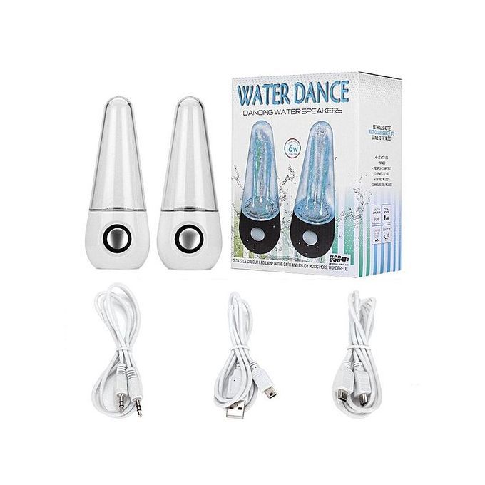 Bluetooth Wireless Speakers Dancing Water Speaker With Multicolored LED Light White HT-S